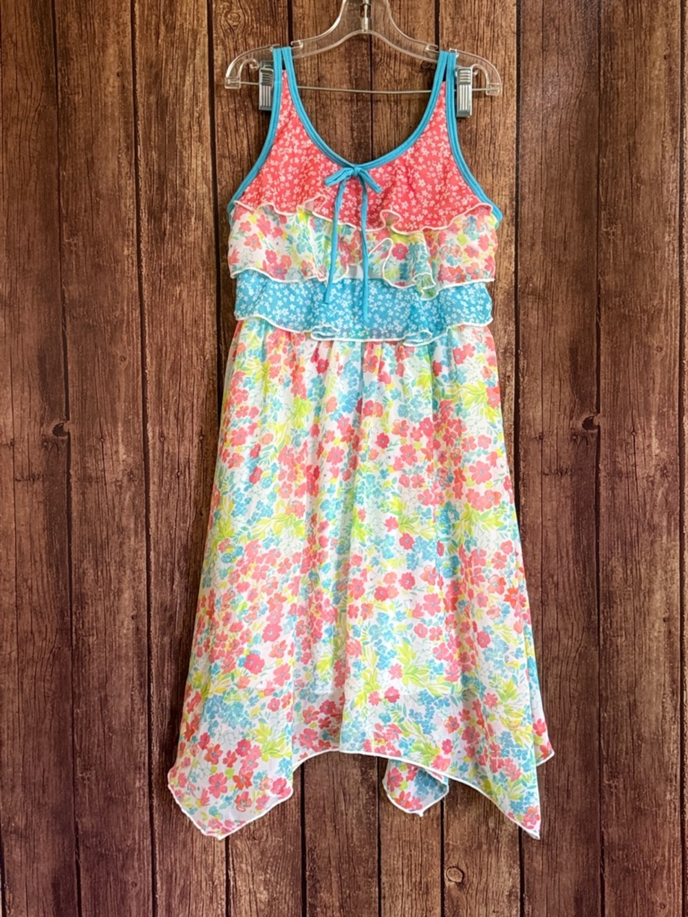 Kids Ruffle Handkerchief Hem Sundress